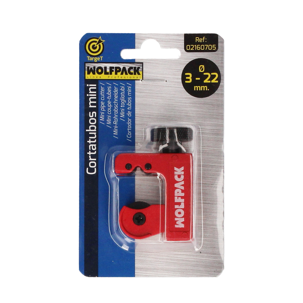 Corta tubos Mini Aluminio - Capacidd de corte: Ø 3 a 22 mm. presentacion